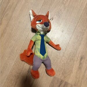Talking Nick Wilde Plush Fox Toy - Orange, Green, Blue 13”